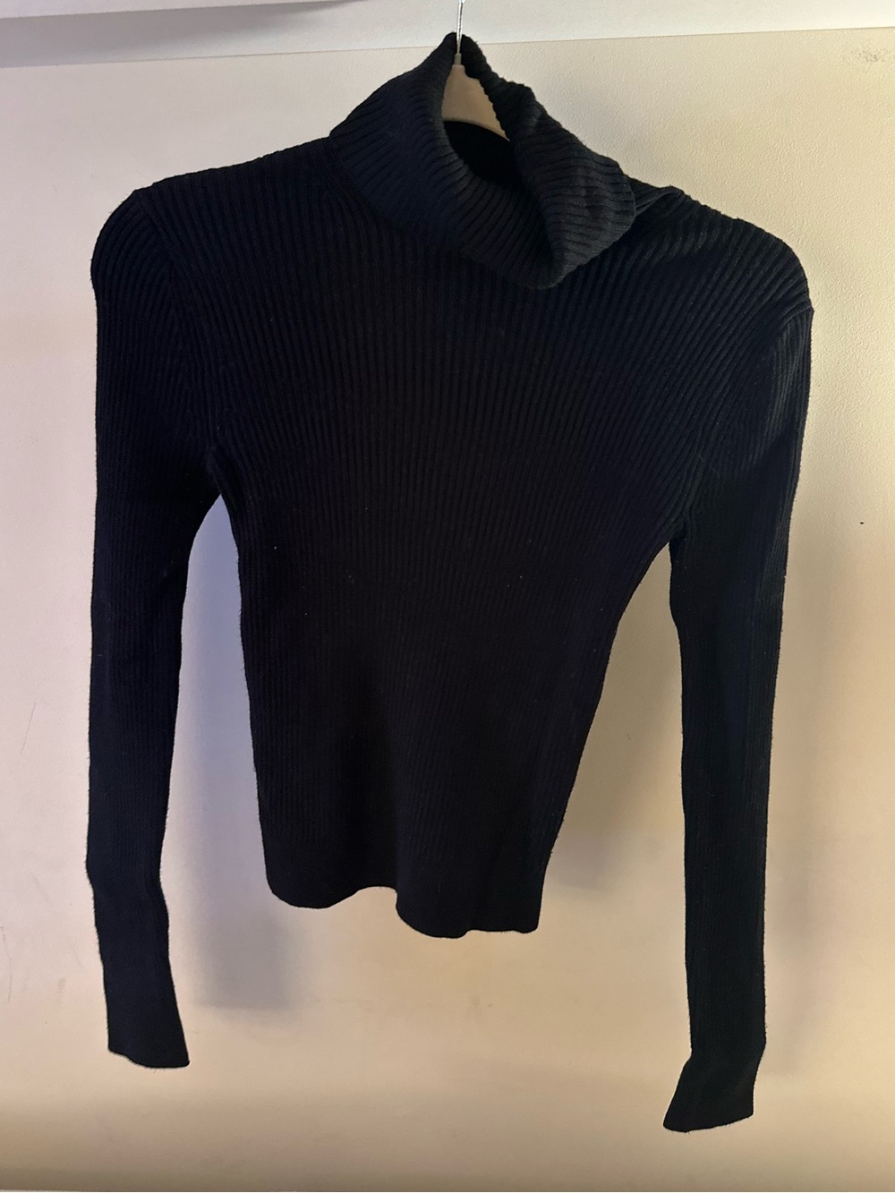 Abercrombie & Fitch Black Ribbed Turtleneck Sweater